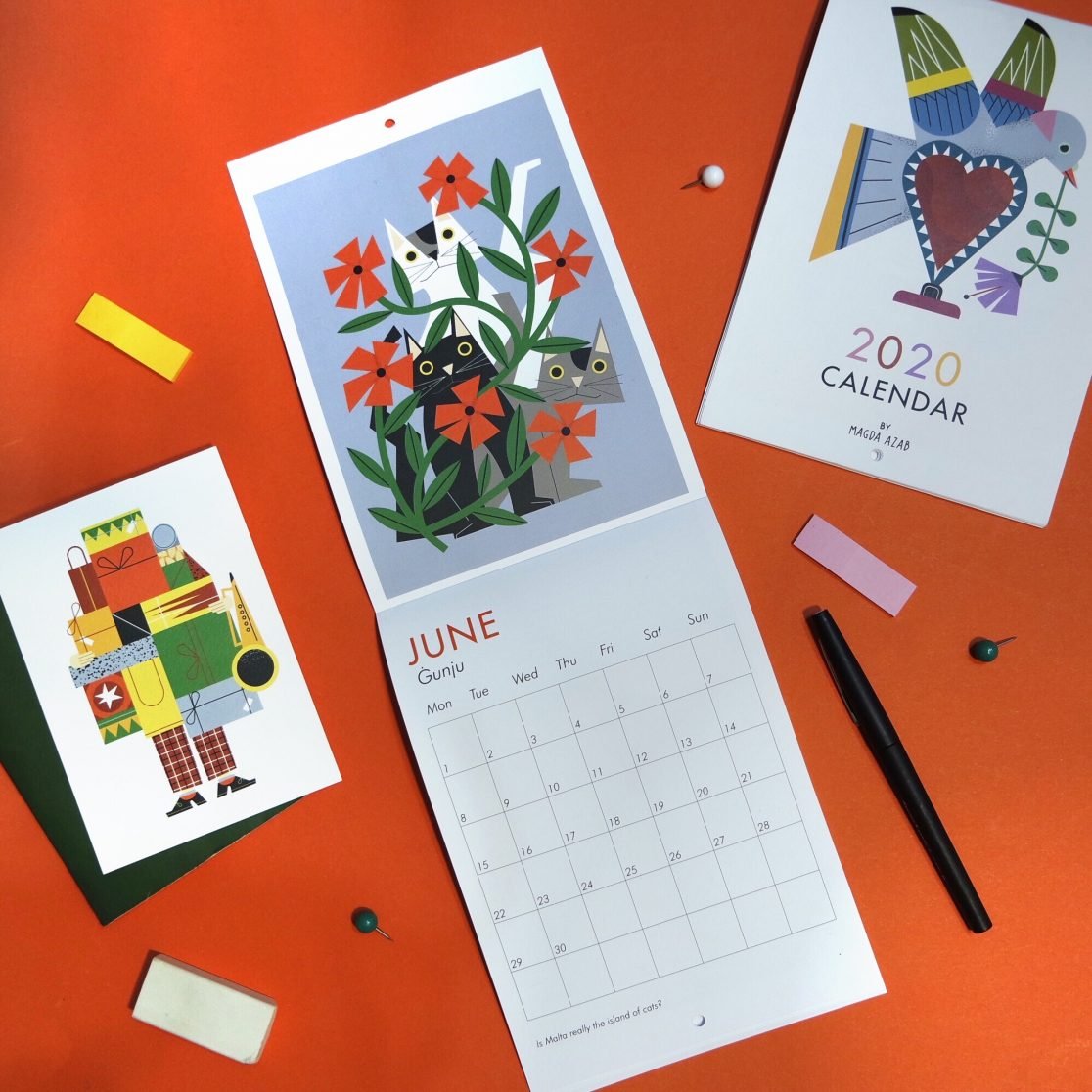 ciao-ghalikom-magda-azab-illustration-series-malta-wall-calendar-2020